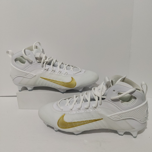 Men's Nike Huarache 9 Elite LAX Mid Lacrosse Cleats FD0088-100 NWOB - Picture 1 of 6
